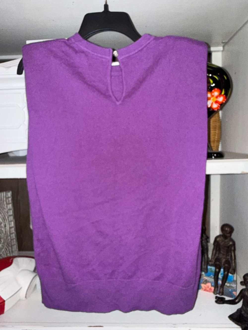Ronny Kobo Xs purple sleeveless purple Jaitlin cashmere blend sweater charisma - Picture 6 of 7